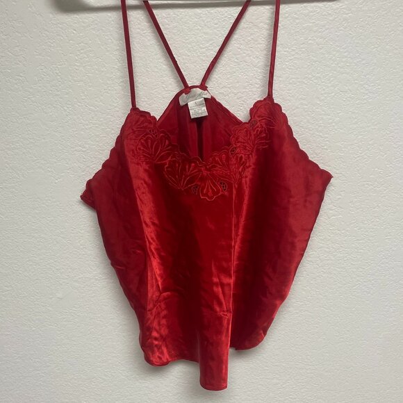 Inner Most Red Embroidered Tank Top LARGE - Picture 2 of 4